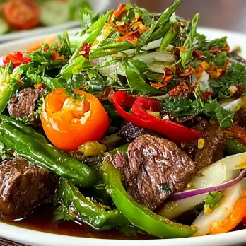 Pittige Thaise Rundvleessalade