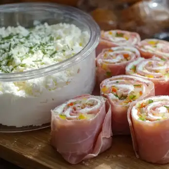 Prosciutto Cotto Rolletjes met Kaas en Augurk