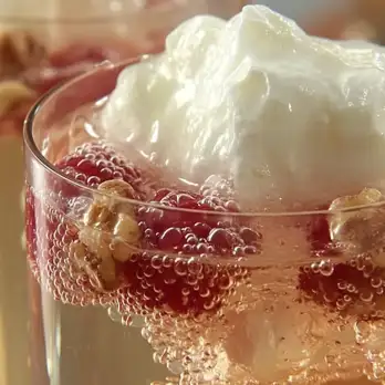 Prosecco Frambozen Gelei met Mascarpone