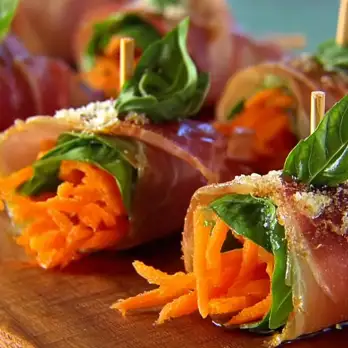 Prosciutto met Wortelrolletjes