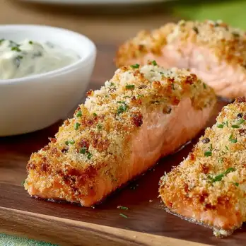 Parmezaanse Zalmvissticks