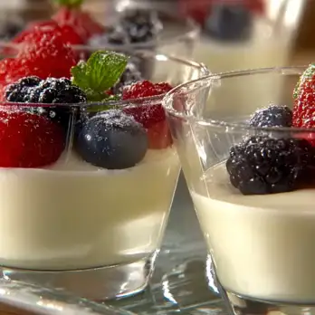 Romige Panna Cotta met Verse Bessen