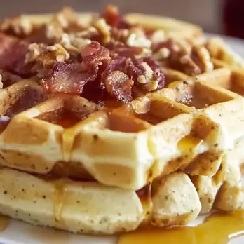 Belgische Wafels met Pancetta en Kaneel