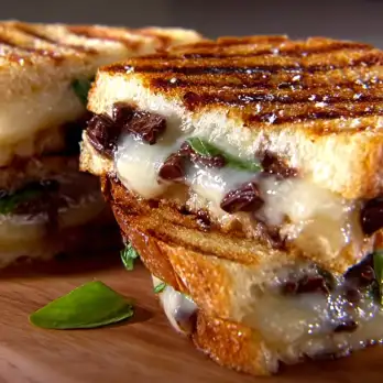 Chocolade en Brie Panini
