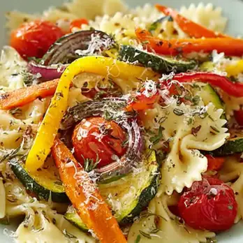 Pasta Primavera met Geroosterde Groenten