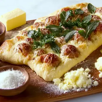 Pizza Bianca met Boerenkool en Kalkoengehaktballetjes