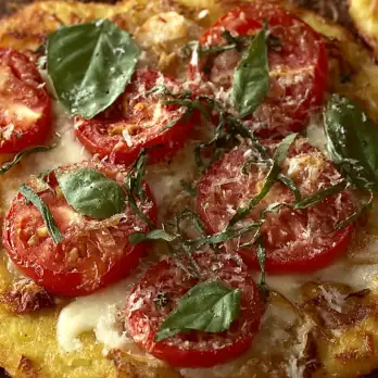 Knapperige Pizza met Verse Tomaten en Basilicum
