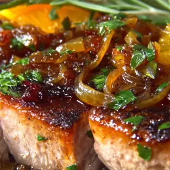 Varkenskoteletten met Ui Marmellata