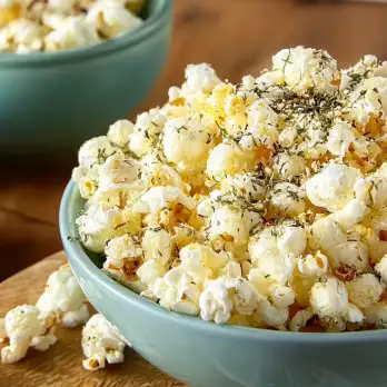 Popcorn met Provençaalse Kruiden en Asiago Kaas