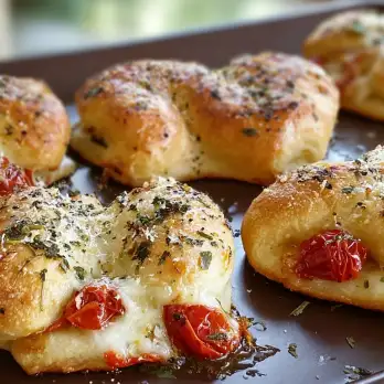 Mini Positano Pizza's met Tomaat en Basilicum
