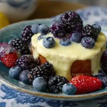 Vrolijke Limoncello Zabaglione met Luchtige Cake
