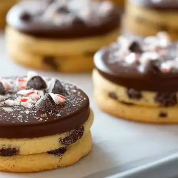 Pepermunt-Chocolade Sandwichkoekjes