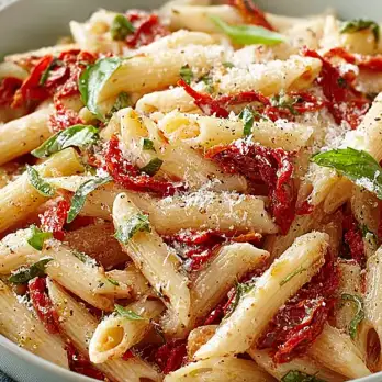 Penne met Zongedroogde Tomaten Pesto