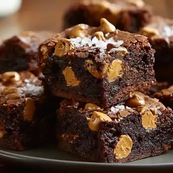 Espresso Brownies met Pindakaas