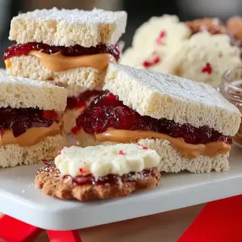 Pindakaas en Jam Theezakjes-Sandwiches
