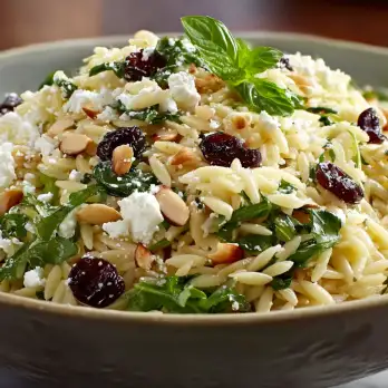 Kleurrijke Orzo Pasta Salade