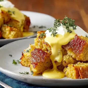 Restjesvulling Cakes met Salie-Hollandaise