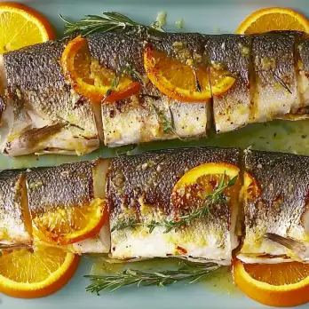 Mandarijn en Kruiden Branzino