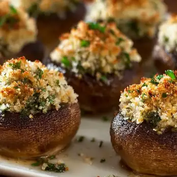 Gevulde Champignons met Pecorino en Kruiden