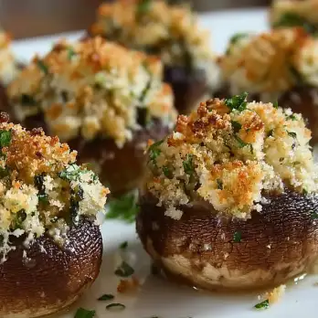 Gevulde Champignons met Pecorino en Kruiden