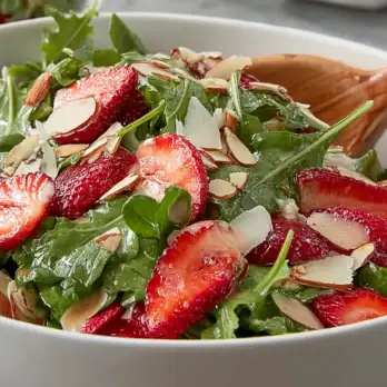 Verfrissende Aardbei-Rucola Salade