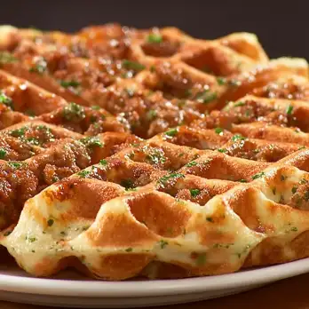 Hartige Italiaanse Wafels met Parmezaan en Worst