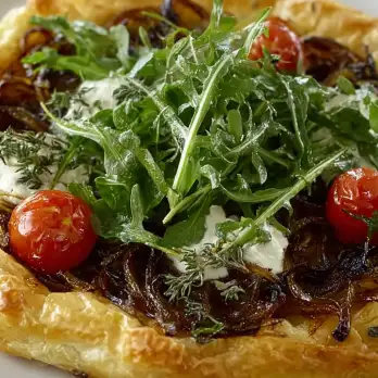 Hartige Crostata met Ui, Ricotta en Rucola