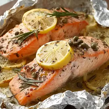 Zalm met Citroen, Kappertjes en Rozemarijn