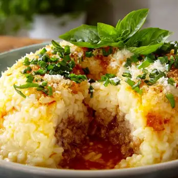 Italiaanse Sartu di Riso Rijstbombe