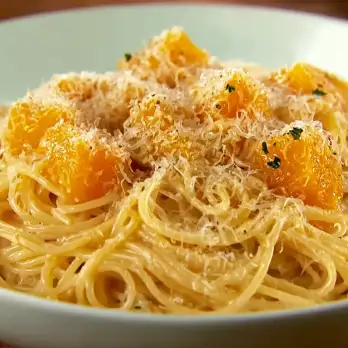 Spaghetti met Meloen en Whiskeysaus