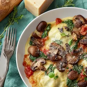Spinazie en Champignon Ravioli met Huisgemaakte Tomatensaus