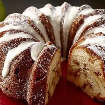 Appel-Walnoot Speculaascake met Roomkaasglazuur