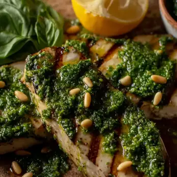 Gegrilde Zwaardvis met Citrus-Pesto
