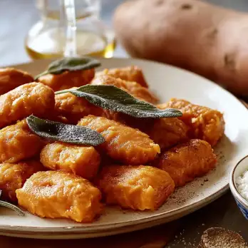 Zoete Aardappel Gnocchi met Kaneel-Salie Bruine Boter