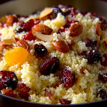 Zoete Couscous met Noten en Gedroogd Fruit