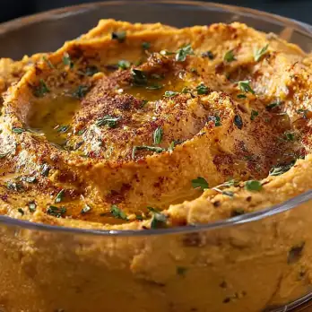 Zoete Aardappel Hummus Dip