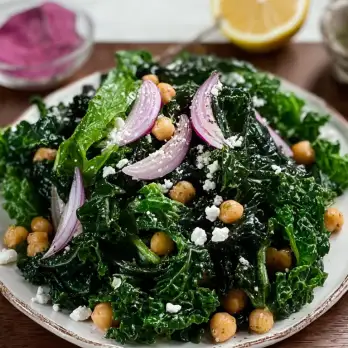 Boerenkool-Kikkererwtensalade met Feta