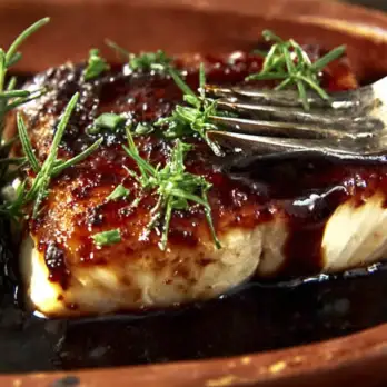 Heilbot met Balsamico Glazuur