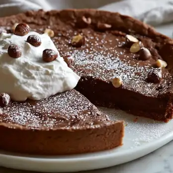 Hazelnoot Chocoladetaart met Vanille Slagroom
