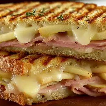 Ham-Gruyère-Appel Panini
