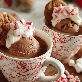 Warme Chocolade Affogato met Vanille-ijs