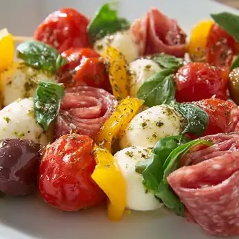 Antipasti Spiesjes met Mozzarella en Groenten