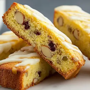 Amandel-citroen biscotti met witte chocolade