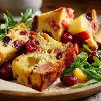Rucola en Geroosterde Fruit Salade met Panettone Croutons