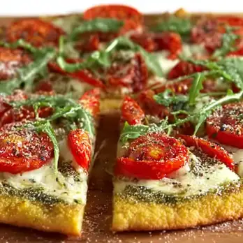 Pizza met Rucola, Ricotta en Gerookte Mozzarella