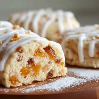 Abrikozen-Notenkoekjes met Amaretto Glazuur