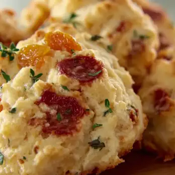 Scones met Abrikoos en Pittige Salami