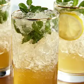 Verfrissende Appel-Munt Punch
