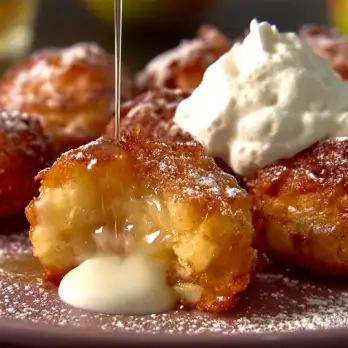 Luchtige Appelballetjes met Kaneelroom