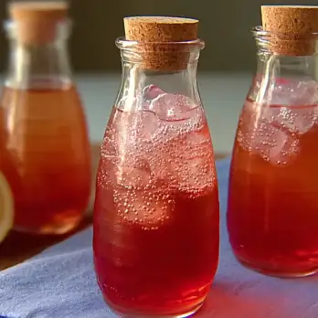 Verfrissende IJsthee met Grenadine